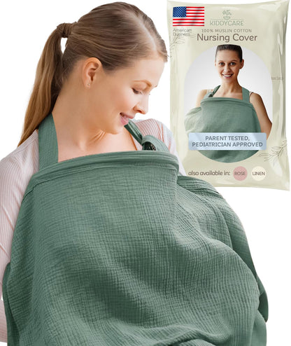 Kiddycare Funda de lactancia, fundas de muselina de algodón para lactancia