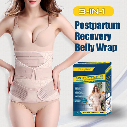 ChongErfei 3 en 1 soporte posparto recuperación cintura envolvente para el vientre, XL