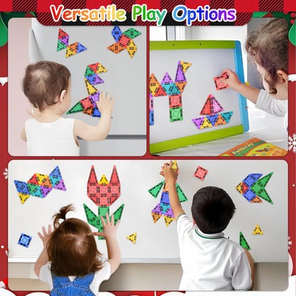 Juego de 42 piezas de azulejos magnéticos para niños, minibloques de construcción