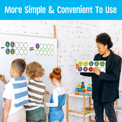 Juego de diez marcos magnéticos, juegos de manipulación matemática