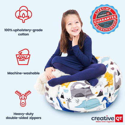 Puf de almacenamiento de animales de peluche Stuff 'n Sit extra grande