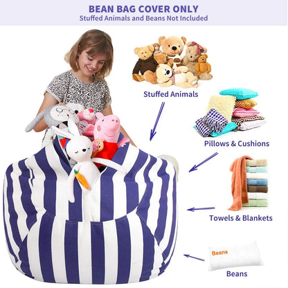 Aubliss Silla Puf De Almacenamiento Animal De Peluche