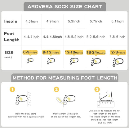 Calcetines de bebé Zapatos Suela de goma 6-9 meses