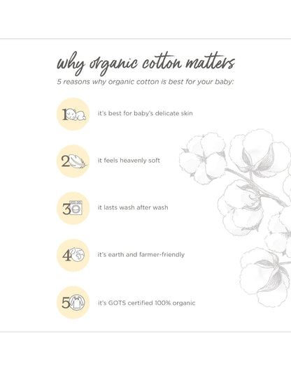 Burt's Bees Baby Enterizo 100% algodón orgánico de una pieza, 3-6 meses