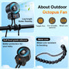 AMTIFO Ventilador portátil para cochecito – Ventilador USB recargable de 4 velocidades
