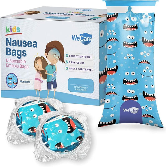 Bolsas de vómito desechables para niños, paquete de 20 – Bolsas de Barf envueltas individualmente