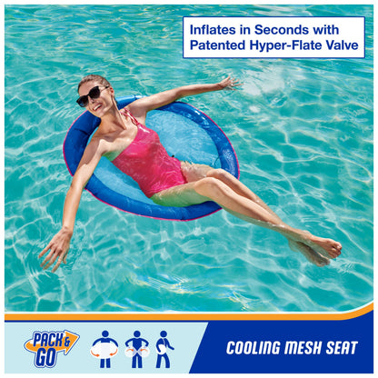 Tumbona inflable para piscina para adultos y adolescentes