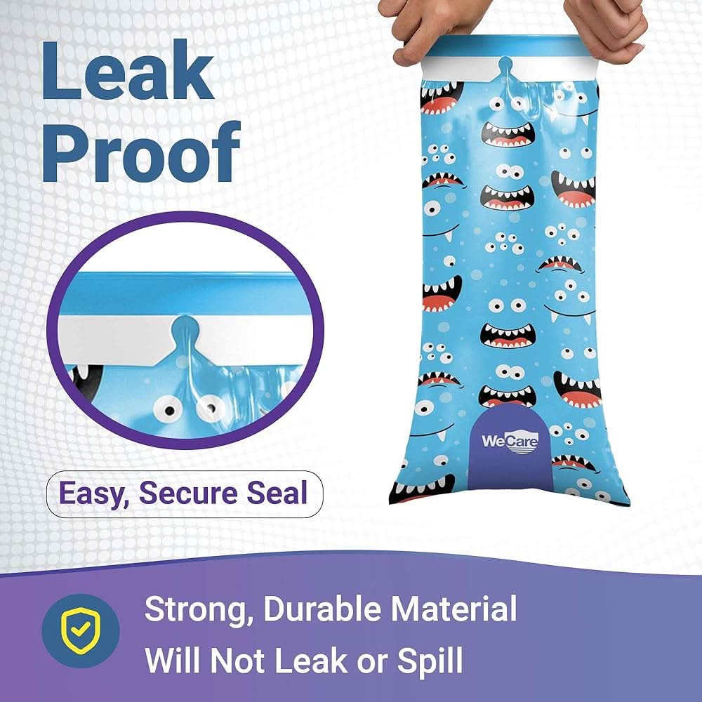 Bolsas de vómito desechables para niños, paquete de 20 – Bolsas de Barf envueltas individualmente