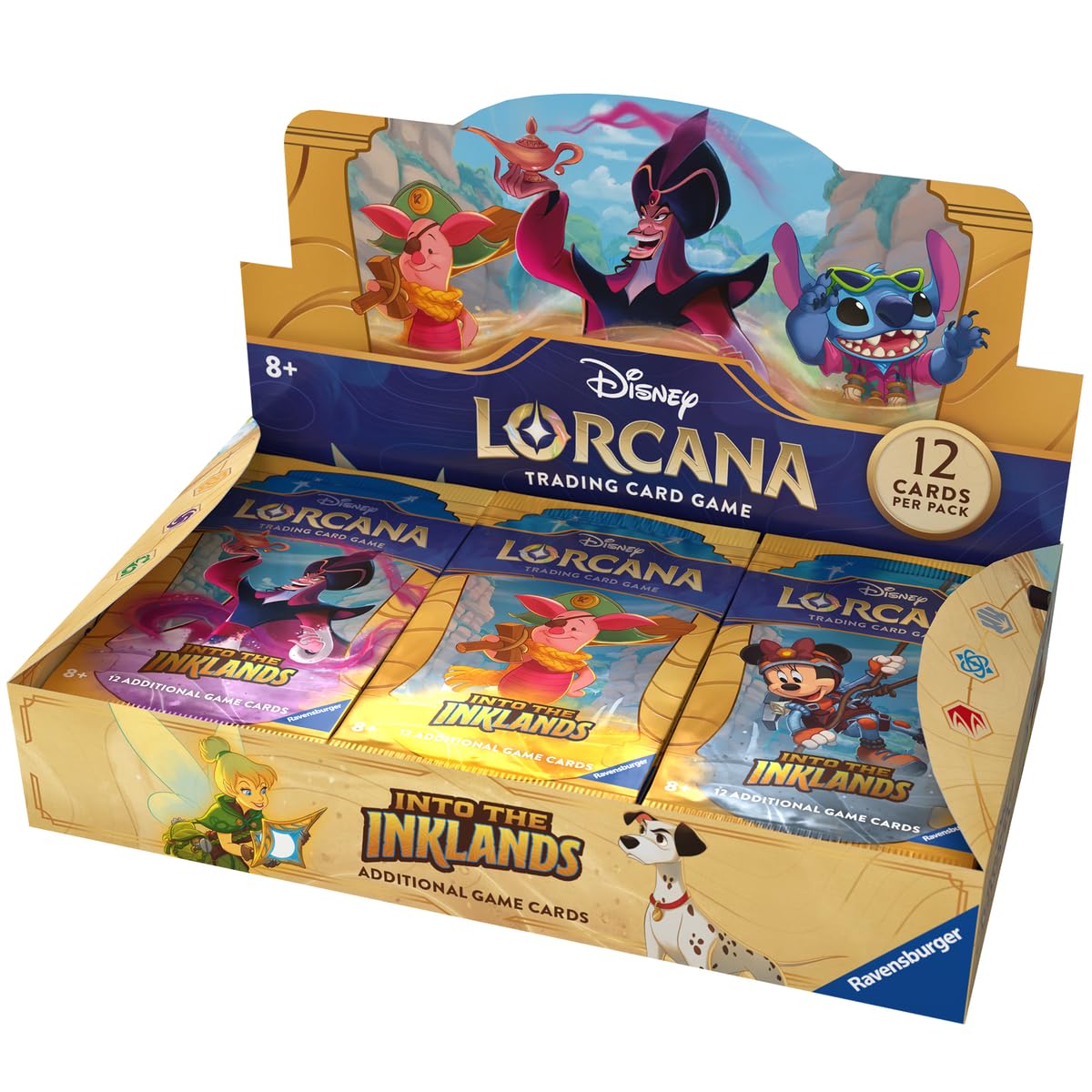 Expositor de sobres de expansión Ravensburger Disney Lorcana TCG: Into The Inklands | 24 sobres con 12 cartas