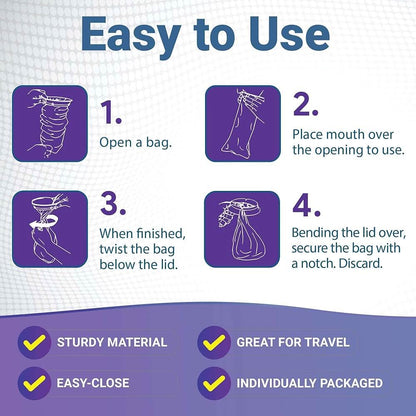 Bolsas de vómito desechables para niños, paquete de 20 – Bolsas de Barf envueltas individualmente