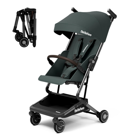 Bebehoo cochecito de bebé de viaje ligero, cochecitos plegables portátiles compactos tipo paraguas para avión