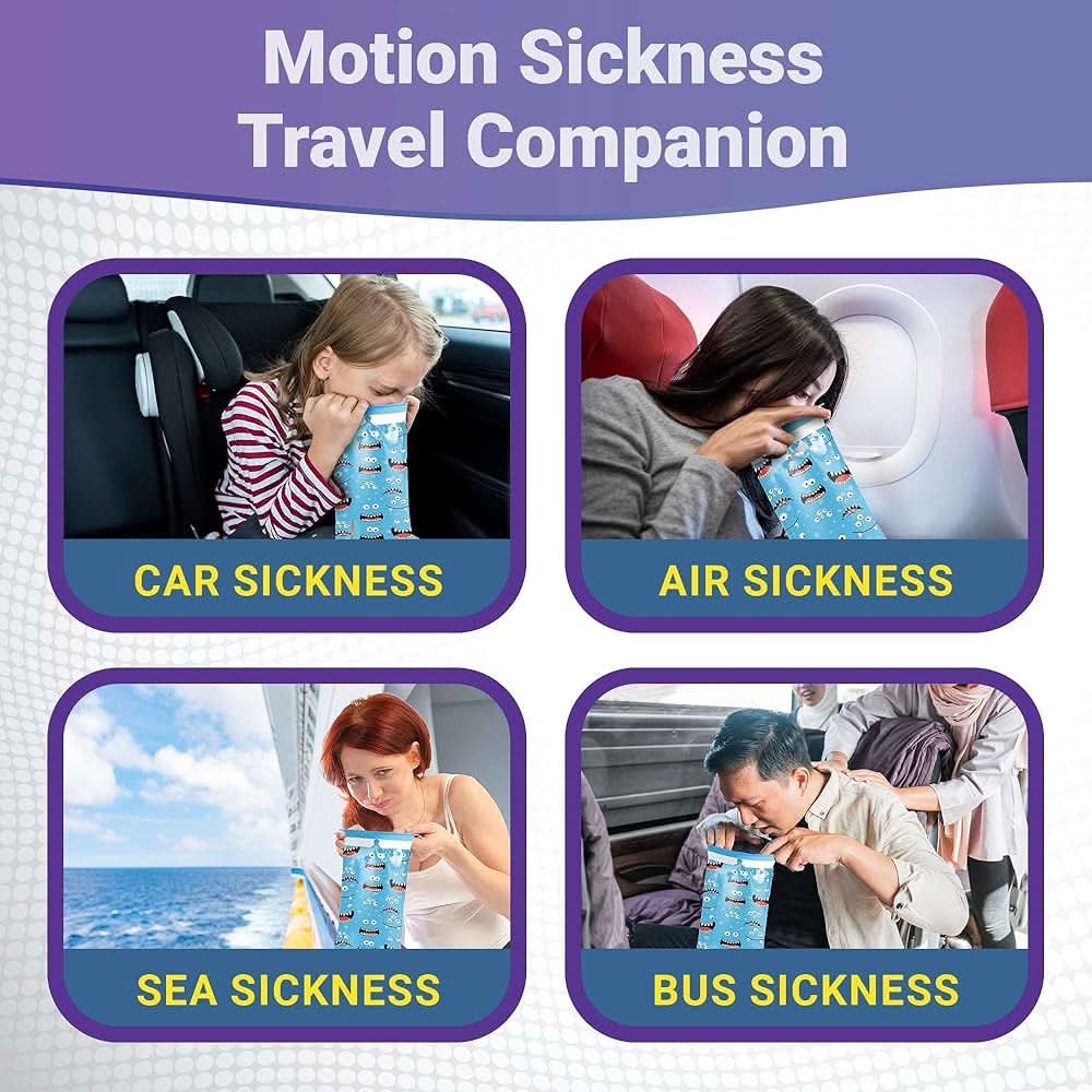 Bolsas de vómito desechables para niños, paquete de 20 – Bolsas de Barf envueltas individualmente