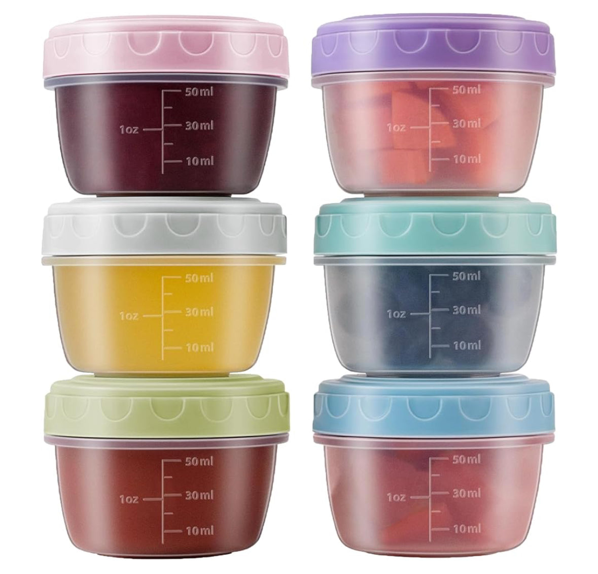 Paquete de 6 recipientes, 2.7 oz