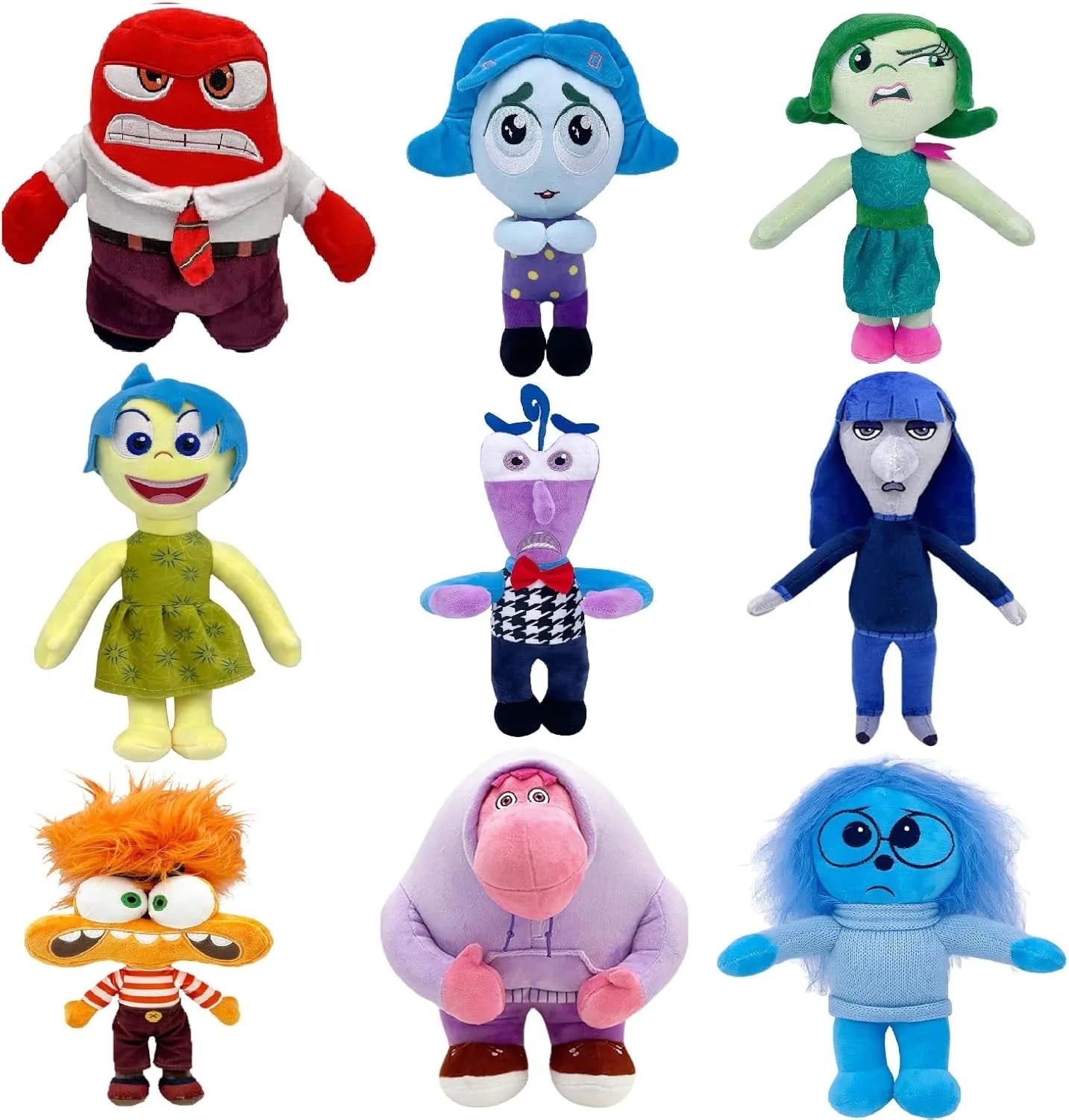 Intensamente 2- Juego de 9 peluches 11-12 pulgadas