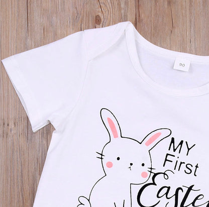 Conjunto de 3 piezas de ropa de Pascua para bebé niña, 6-9 meses