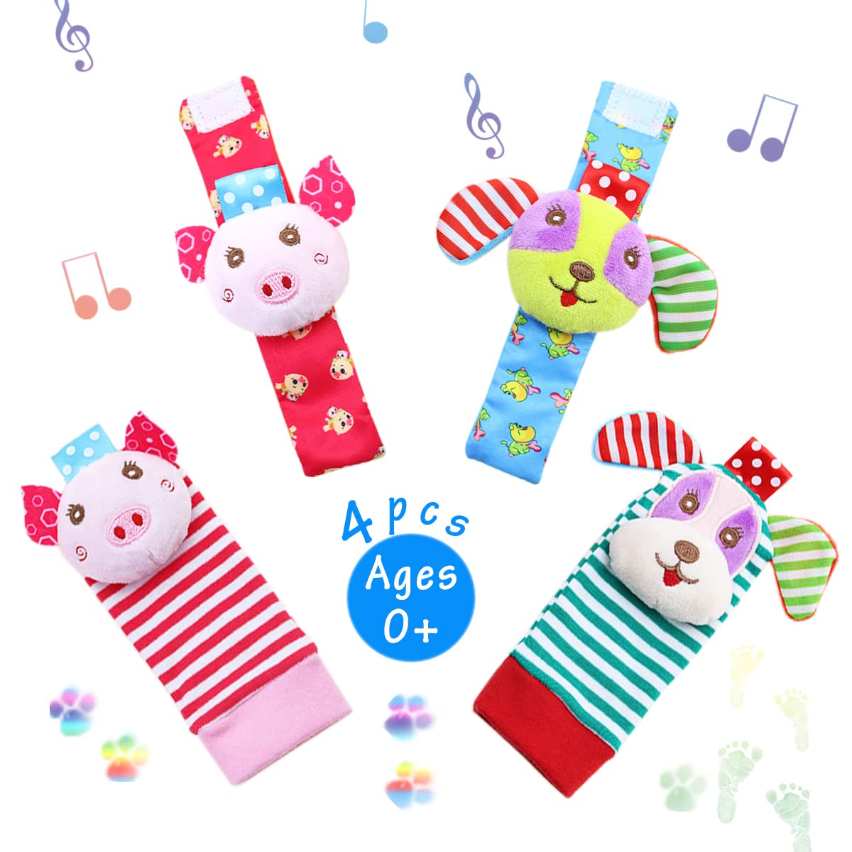 Sonajero de muñeca y sonajeros de pies