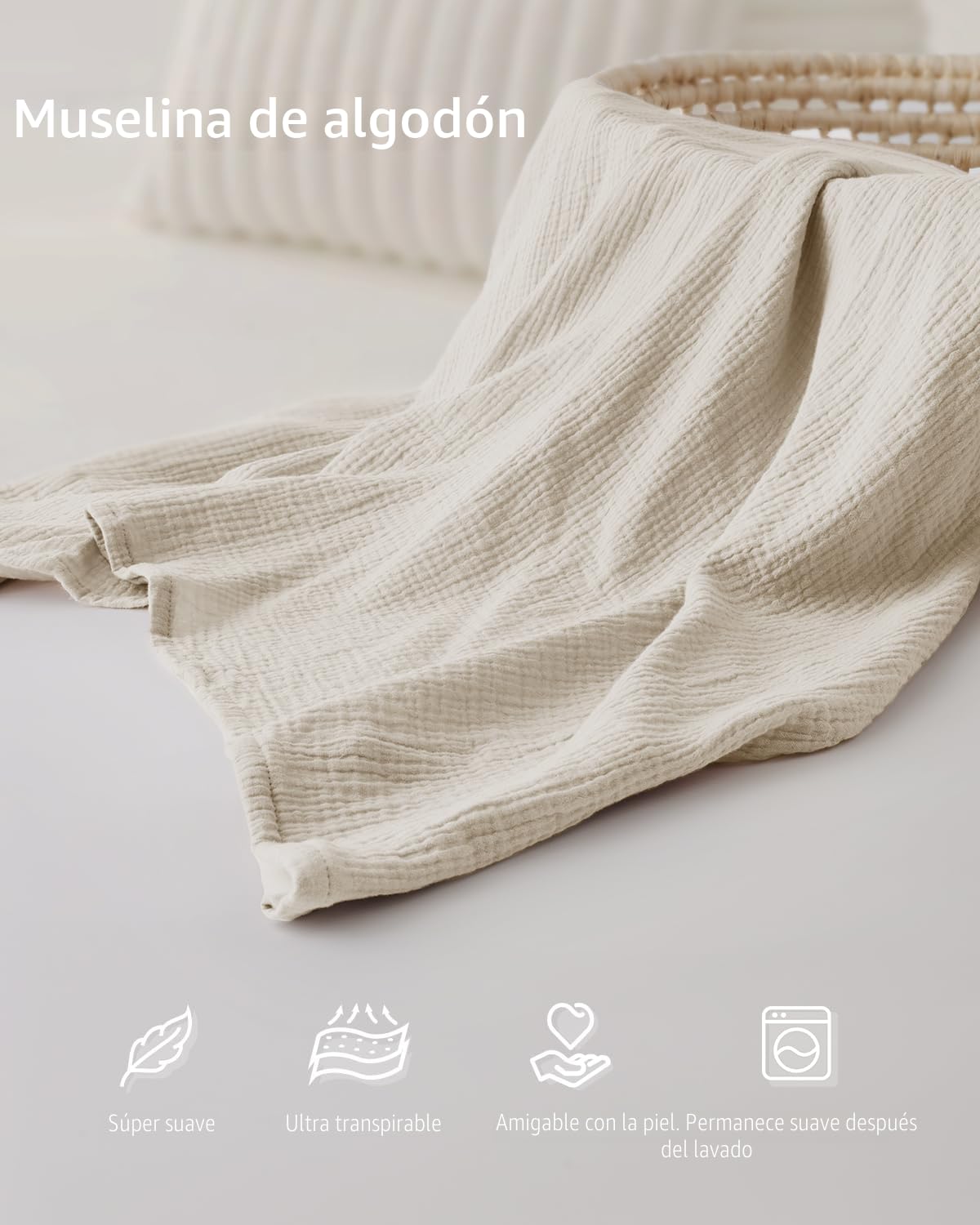 Funda de lactancia de muselina para lactancia materna