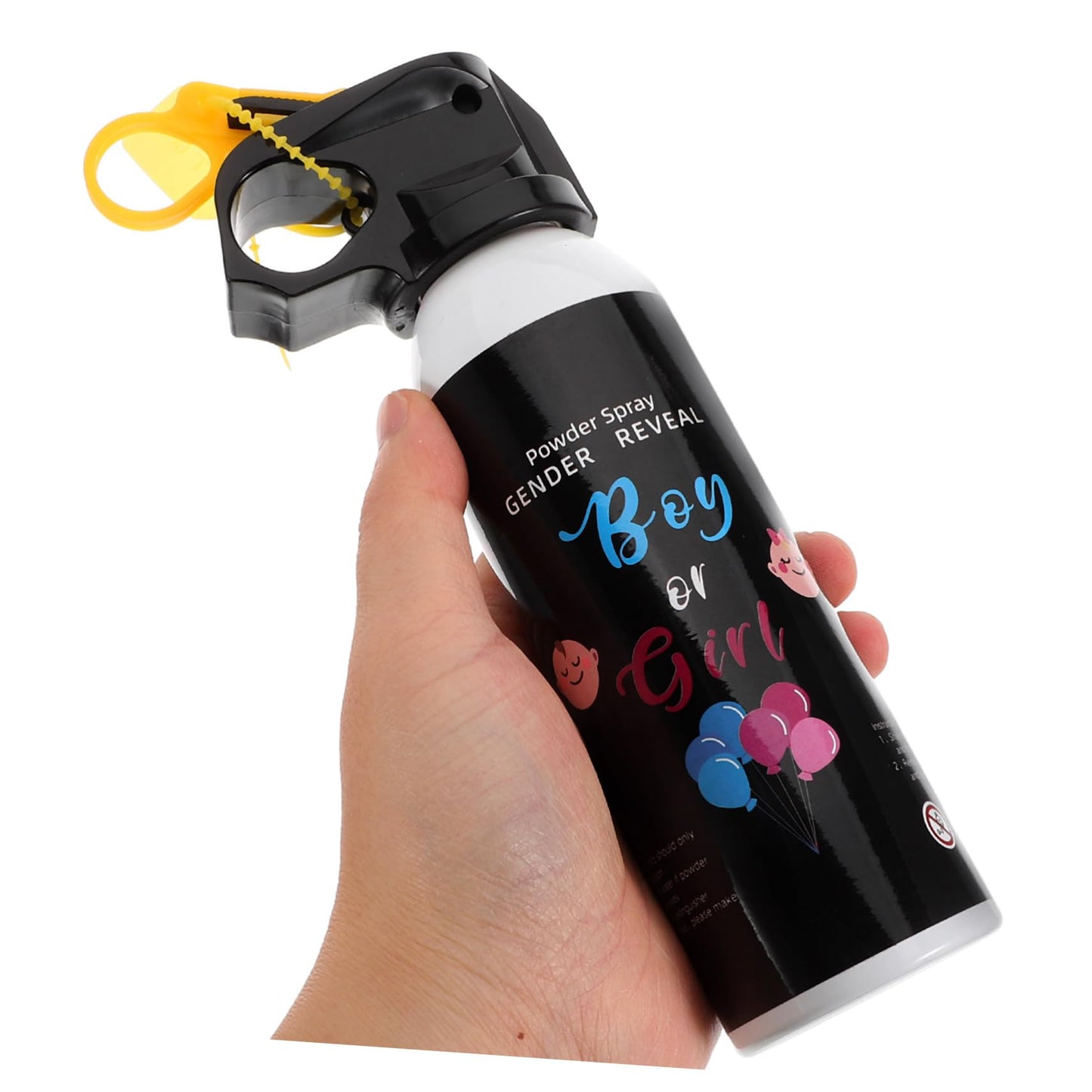 Botella de spray de polvo para revelar el género de Amosfun, color azul