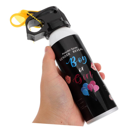 Botella de spray de polvo para revelar el género de Amosfun, color azul