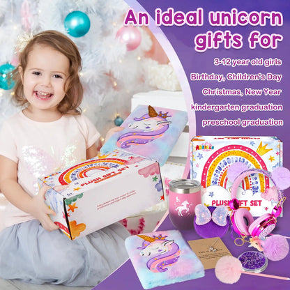 Set de regalo de unicornio Aberlls para niñas de 5 a 10+ años con accesorios