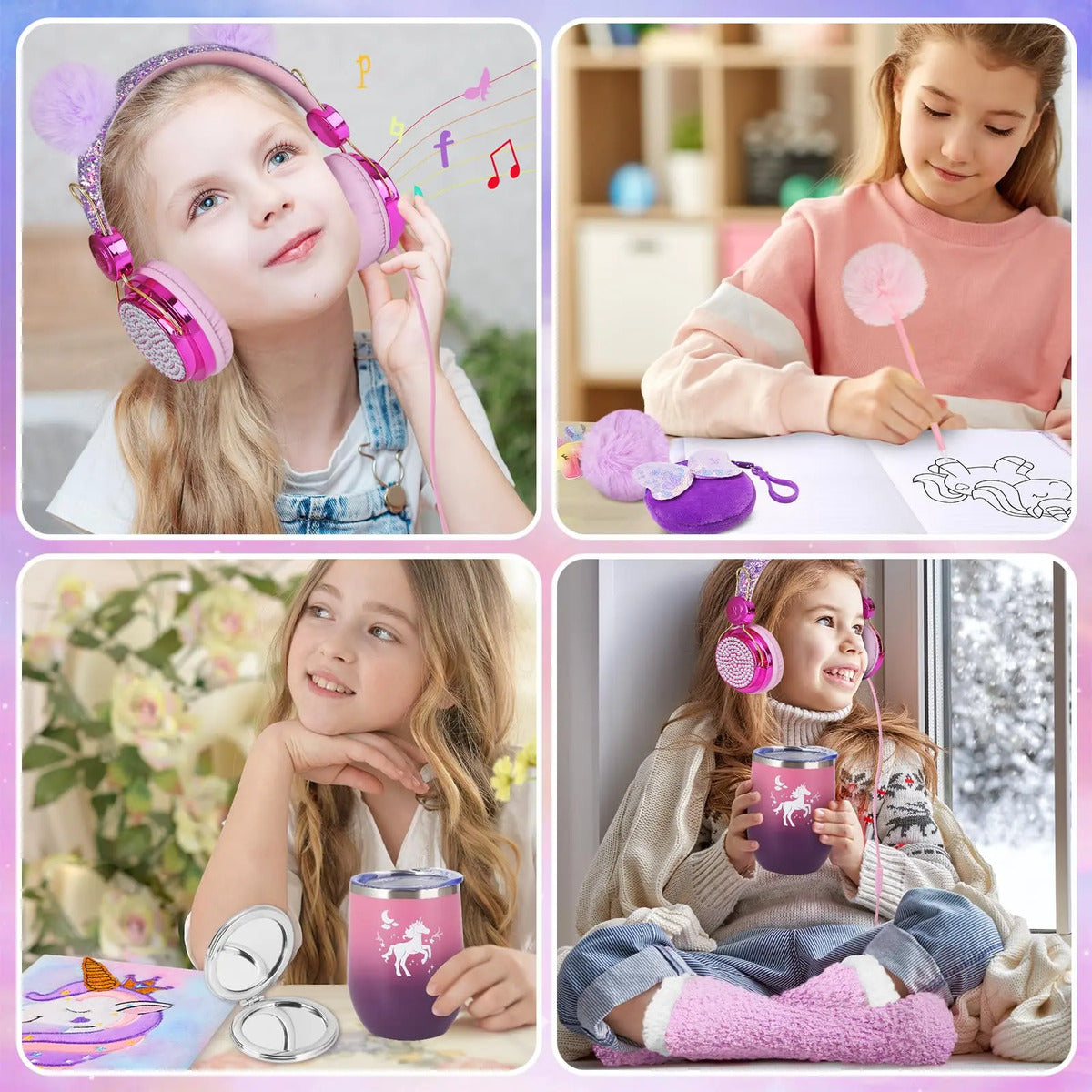 Set de regalo de unicornio Aberlls para niñas de 5 a 10+ años con accesorios