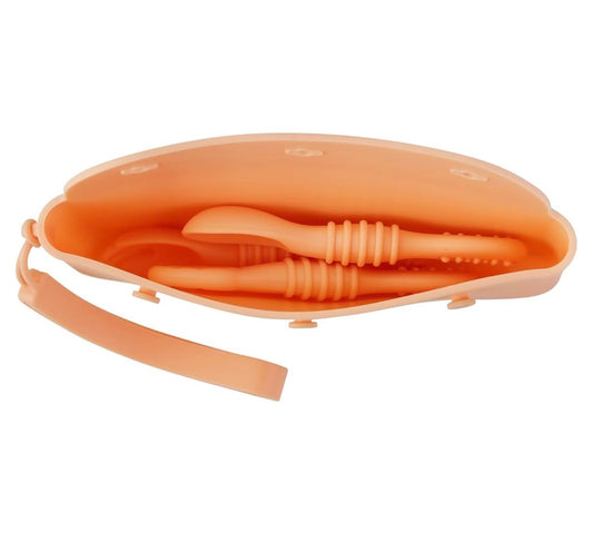 PandaEar Cucharas y tenedor de silicon con bolsita