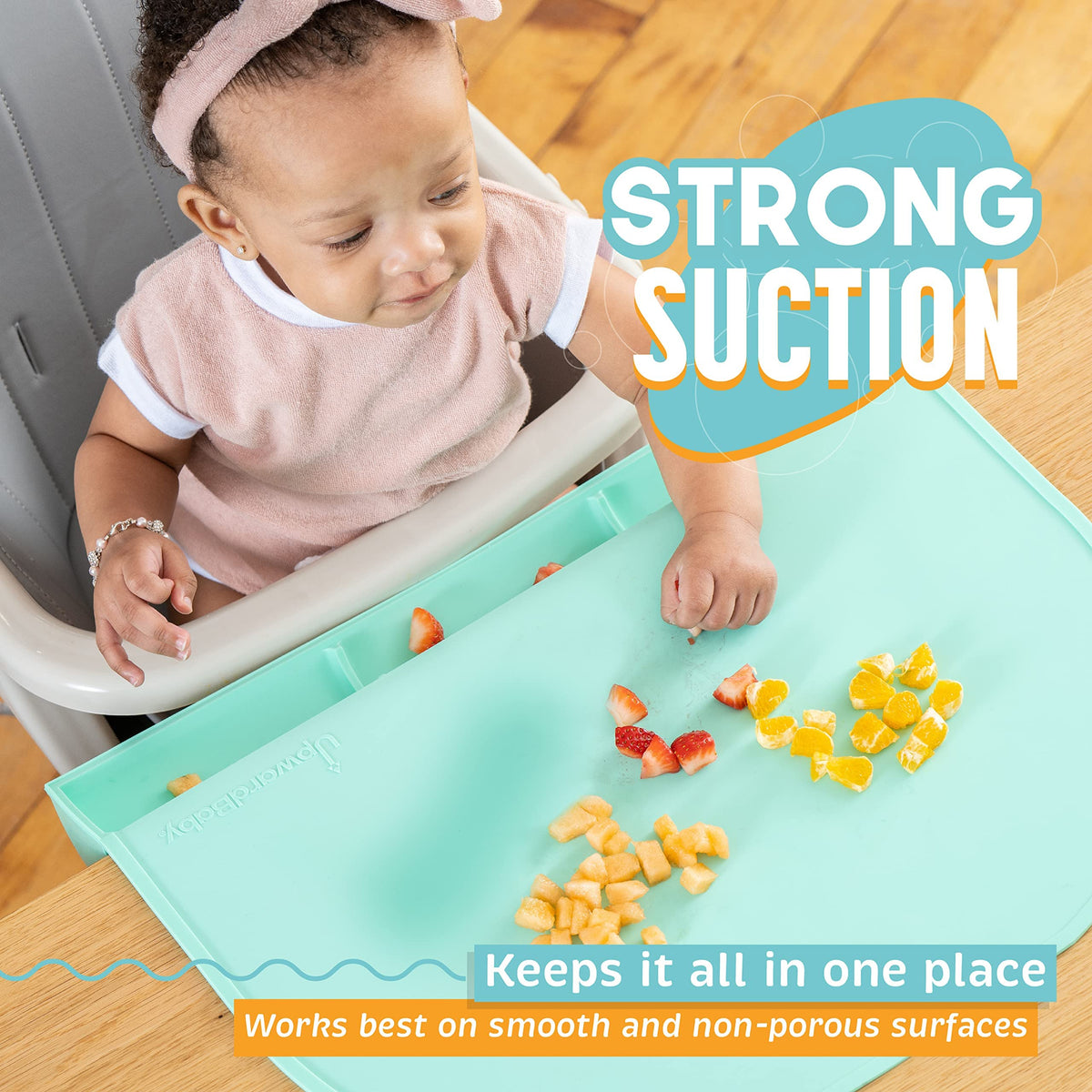 Mantel individual de silicona UpwardBaby para niños pequeños