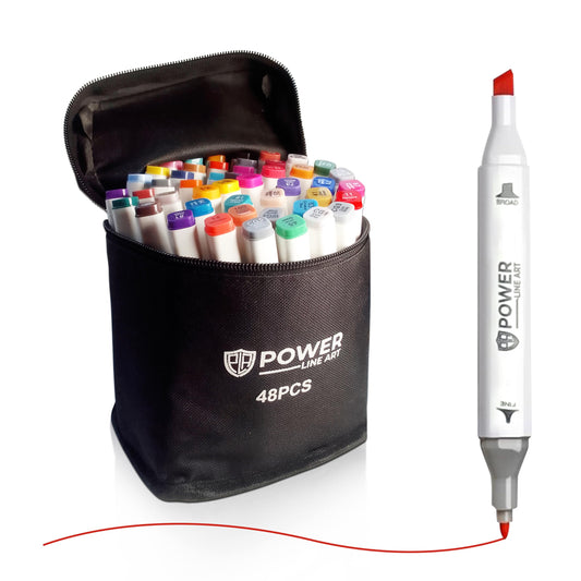 Power Line Art - 48 Marcadores Touchfive incoloros
