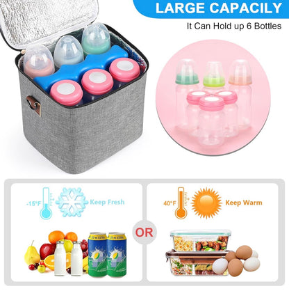 Bolsa térmica para leche materna Accmor con paquete de hielo