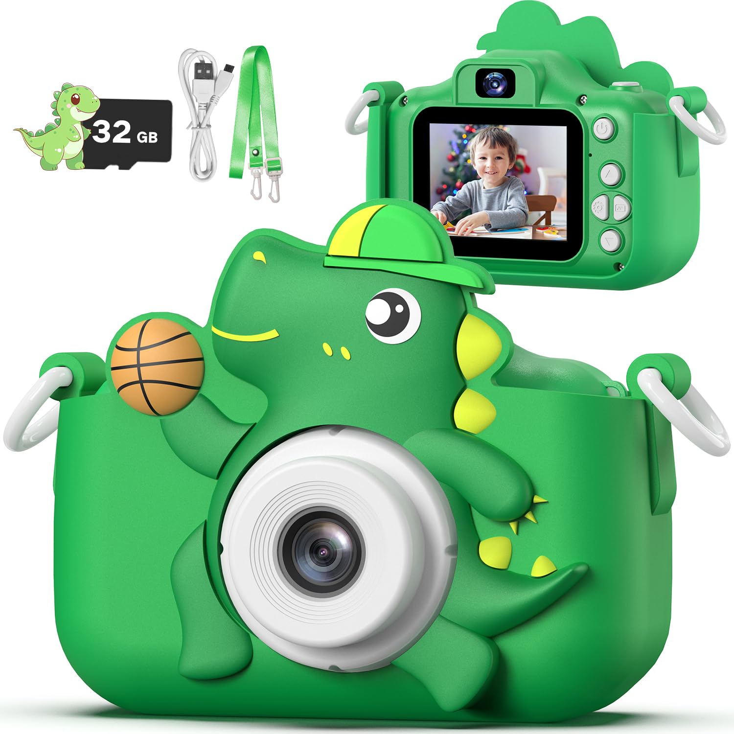 Cámara de juguete de dinosaurio Masterbee para niños