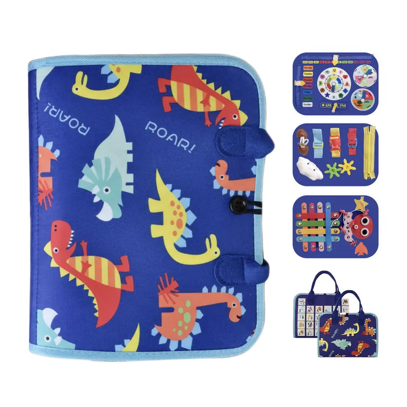 Tablero de actividades Montessori, juguete para niños pequeños, niño, dinosaurio