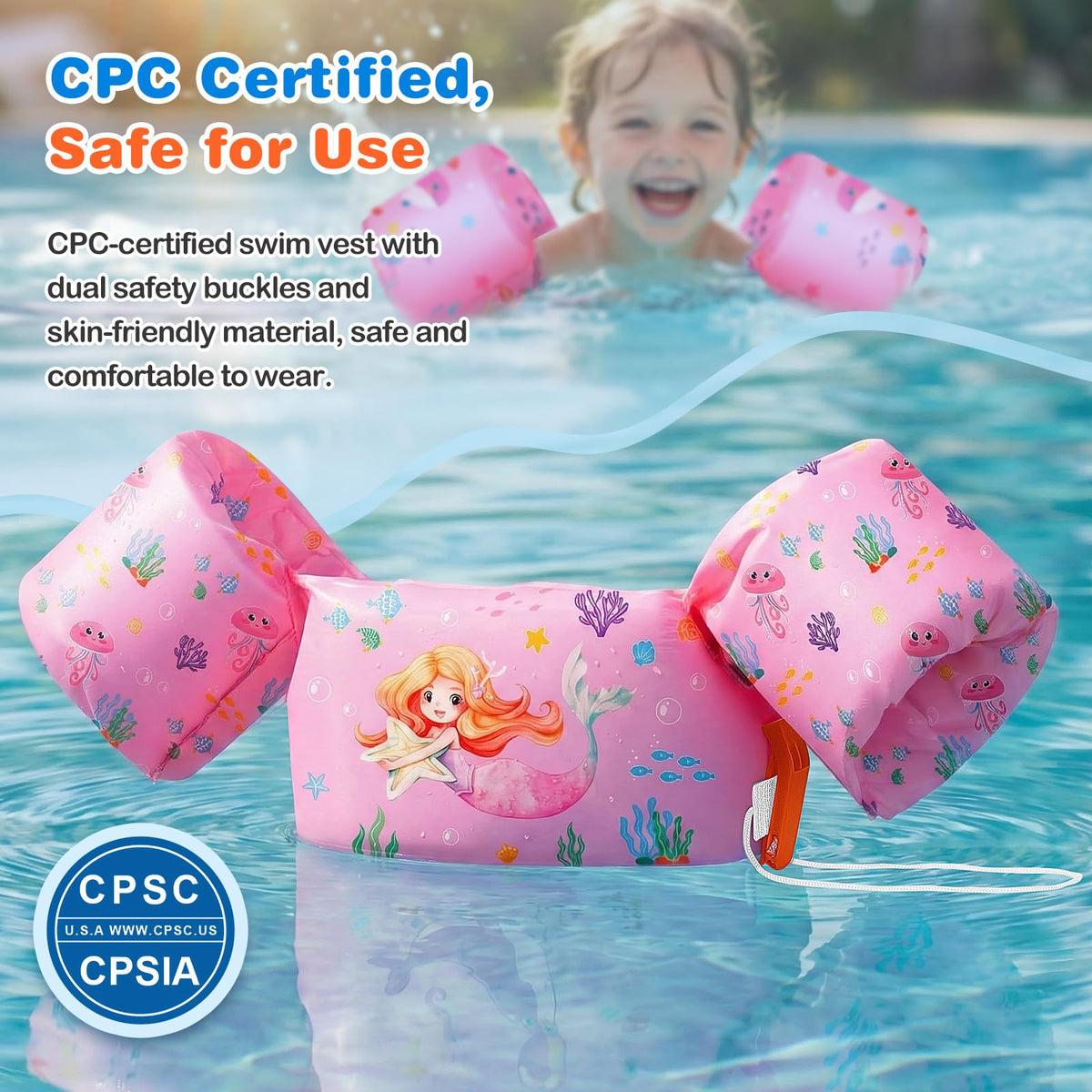 MoKo - Chaleco de natación para niños entre 20 - 50 libras