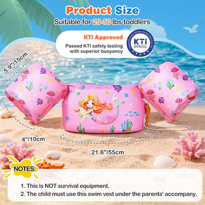 MoKo - Chaleco de natación para niños entre 20 - 50 libras