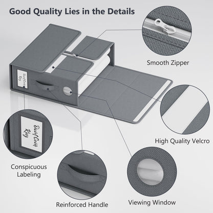 TRZZ Paquete de 4 organizadores y almacenamiento de sábanas