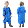 Fewlby Traje de lluvia para niños y niñas de una pieza con capucha y cremallera, 1-3 años