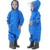 Fewlby Traje de lluvia para niños y niñas de una pieza con capucha y cremallera, 1-3 años