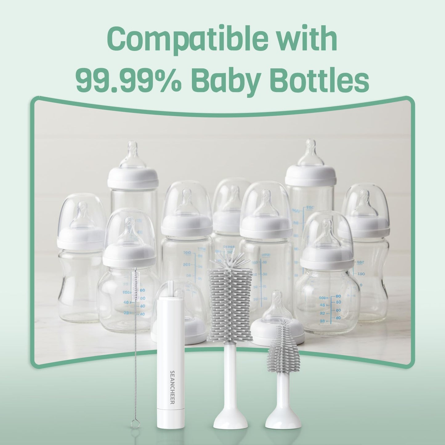 Juego de cepillos eléctricos para botellas