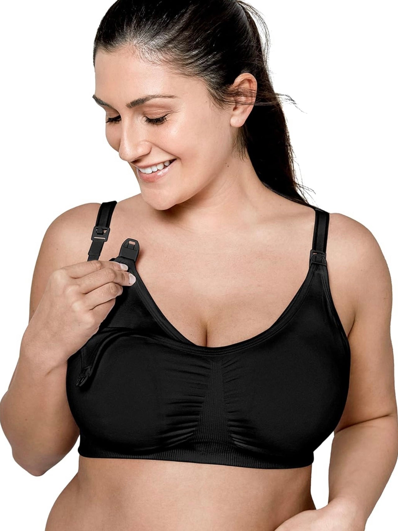 Sujetador de lactancia y extracción manos libres 3 en 1 de Medela, talla L