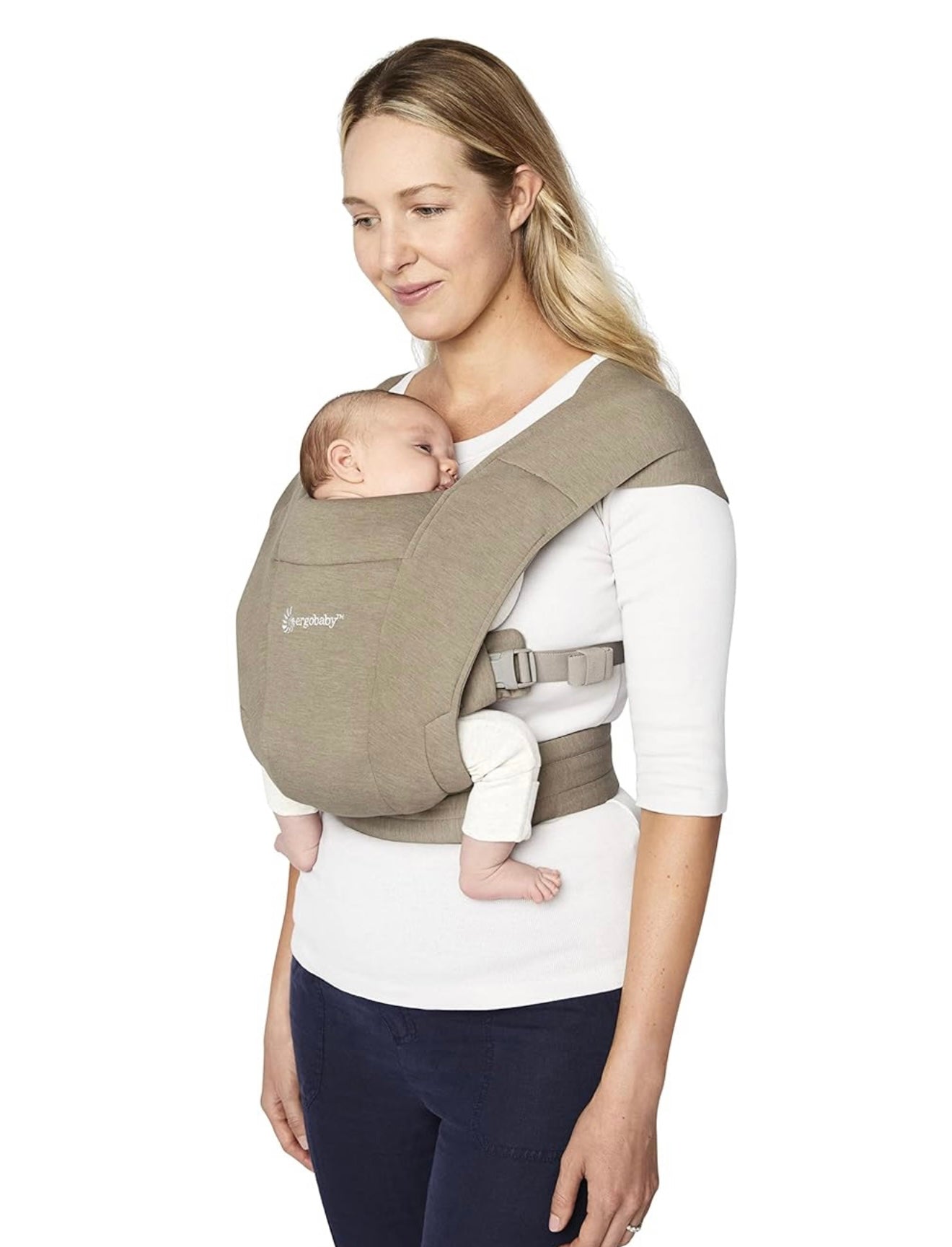 Ergobaby Embrace Mochila Portabebe Ergonómica Recién Nacidos, Extra Suave y Ultraligero, Soft Olive