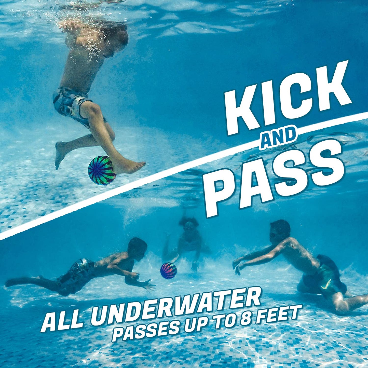 Watermelon Ball Juguetes de piscina para adultos y familia – Paquete de 2 unidades de 6 1/2 pulgadas y 9 pulgadas