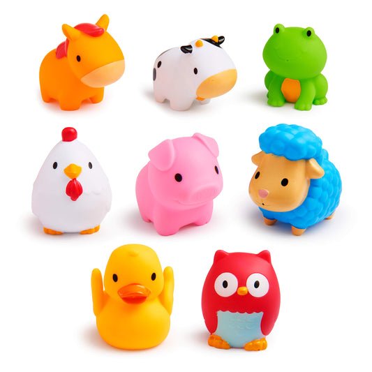 Juguete lanzaagua para baño de Munchkin, 5", Amigos del corral