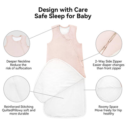 BubblePanda - Saco de dormir de bambú para bebés de 12-18meses, 0.5 tog