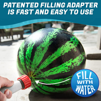 Watermelon Ball Juguetes de piscina para adultos y familia – Paquete de 2 unidades de 6 1/2 pulgadas y 9 pulgadas