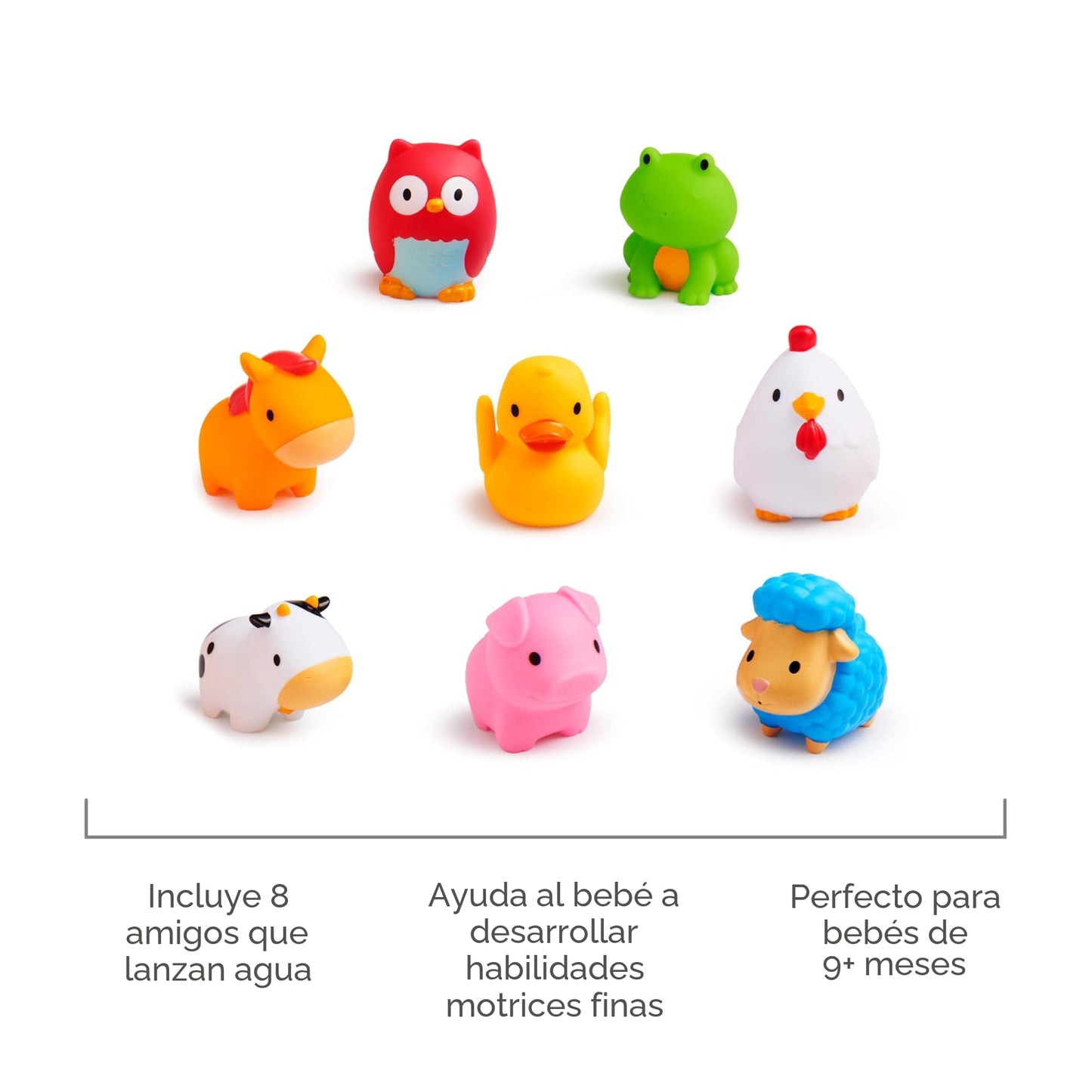 Juguete lanzaagua para baño de Munchkin, 5", Amigos del corral