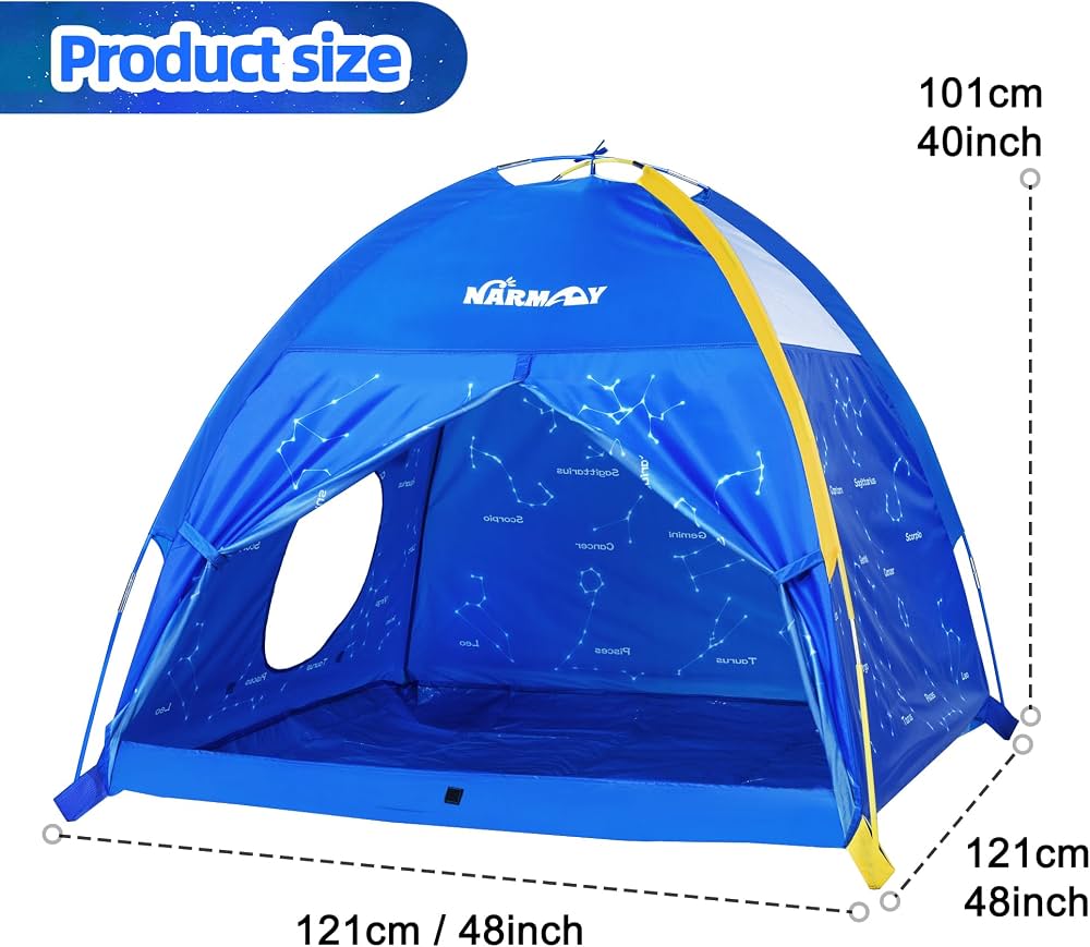 NARMAY® Play Tent Twinkle Zodiac Dome Tent for Kids