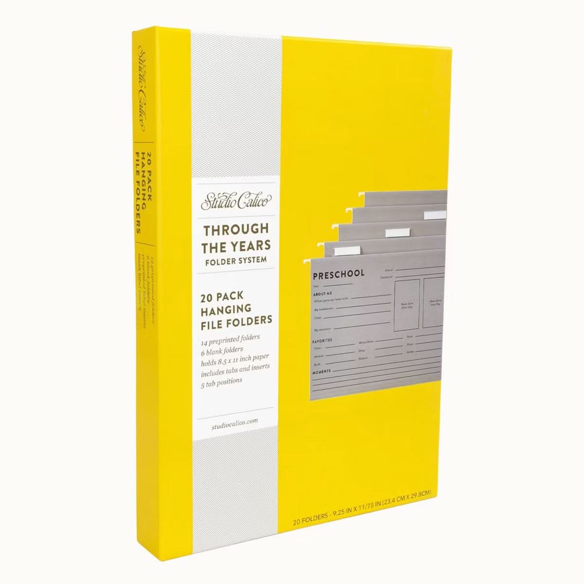 Sistema de carpetas colgantes "A través de los años" Studio Calico, material para profesores