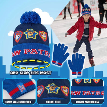 Paw Patrol Boys Beanie Gloves Scarf Set Winter Accessories Set - Gifts for Kids