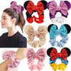 Coleteros Cellelection con orejas de Mickey Mouse, terciopelo y lentejuelas (6 unidades)