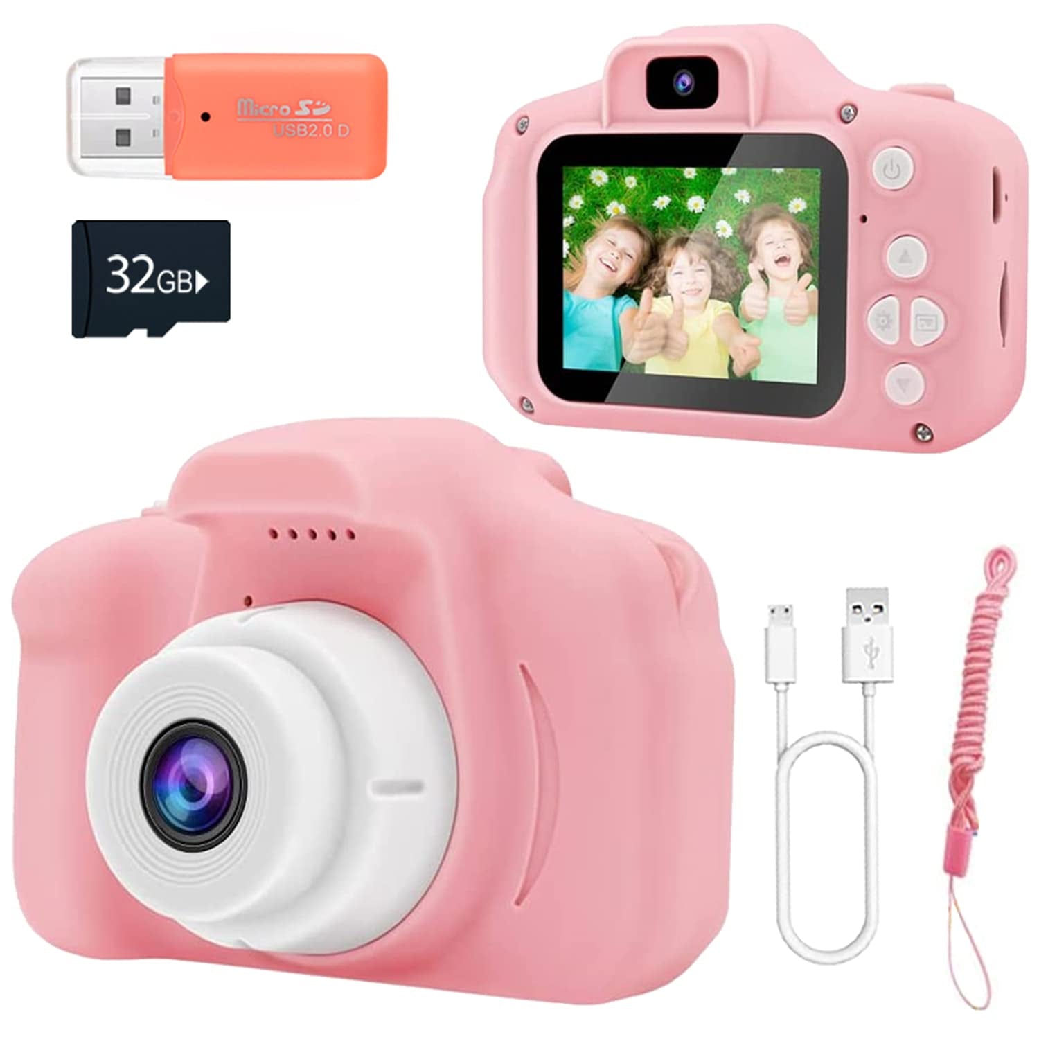 Cámara digital para niños rosada