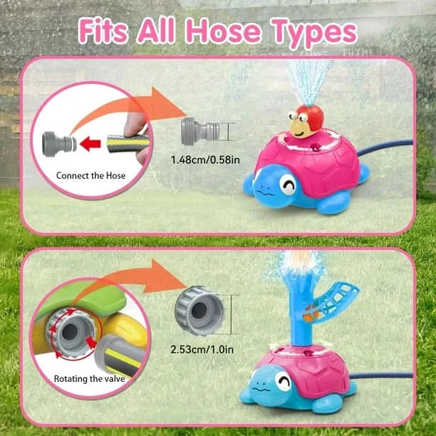 Tortuga con rociador de agua TERRAMUS 4 en 1 para niños